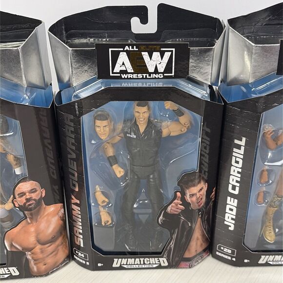 AEW Sammy Guevara Jade Shawn Spears Unmatched Collection Wrestling Figure Lot - Picture 4 of 8